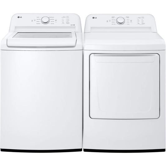 LG 4.1 CF Top Load Washer (WT6105CW) & 7.3 CF Gas Dryer (DLG6101W),Laundry