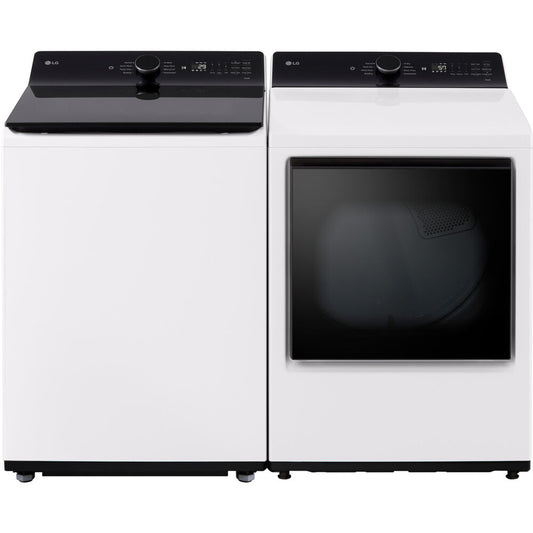 LG 5.5 CF Top Load Washer (WT8400CW) + 7.3 CF Electric Dryer (DLE8400WE),Laundry
